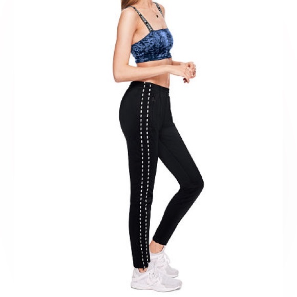 PINK Victoria’s Secret BLACK TRACK PANTS - Picture 2 of 3